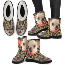 Load image into Gallery viewer, Chihuahua Print Faux Fur Boots For Women-Free Shipping