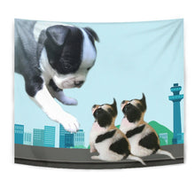 Load image into Gallery viewer, Boston Terrier With Puppies Print Tapestry-Free Shipping