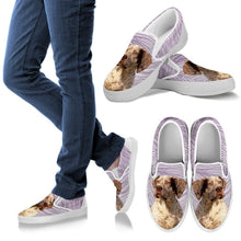 Load image into Gallery viewer, Braque du Bourbonnais Dog Print Slip Ons For Women-Express Shipping