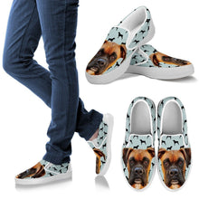 Load image into Gallery viewer, Boxer Print Slip Ons For Women- Express Shipping