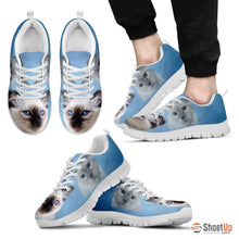 Load image into Gallery viewer, Cute Birman Cat Print Sneakers For Men(White/Black)- Free Shipping