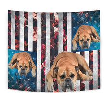 Load image into Gallery viewer, Bullmastiff Floral Print Tapestry-Free Shipping