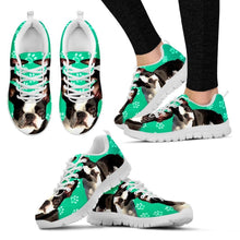 Load image into Gallery viewer, Boston Terrier Paws Print (Black/White) Running Shoes For Women-Free Shipping
