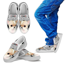 Load image into Gallery viewer, Chihuahua Dog Silver Print Slip Ons For Kids-Free Shipping
