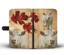 Load image into Gallery viewer, Charolais Cattle (Cow) Print Wallet Case-Free Shipping