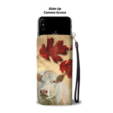 Load image into Gallery viewer, Charolais Cattle (Cow) Print Wallet Case-Free Shipping