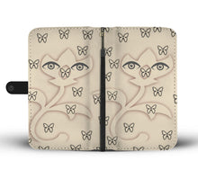 Load image into Gallery viewer, Butterfly Eyes Print Wallet Case-Free Shipping