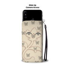 Load image into Gallery viewer, Butterfly Eyes Print Wallet Case-Free Shipping