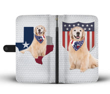 Load image into Gallery viewer, Cute Golden Retriever Print Wallet Case-Free Shipping-TX State
