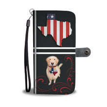 Load image into Gallery viewer, Cute Golden Retriever Print On Black Wallet Case-Free Shipping-TX State