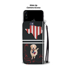 Load image into Gallery viewer, Cute Golden Retriever Print On Black Wallet Case-Free Shipping-TX State