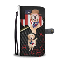 Load image into Gallery viewer, Cute Golden Retriever Print Wallet Case-Free Shipping-TX State