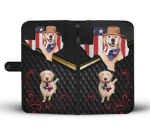 Load image into Gallery viewer, Cute Golden Retriever Print Wallet Case-Free Shipping-TX State