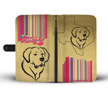Load image into Gallery viewer, Cute Golden Retriever Sketch Print Wallet Case-Free Shipping-TX State