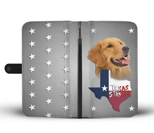 Load image into Gallery viewer, Cute Golden Retriever Print Wallet Case- Free Shipping-TX State