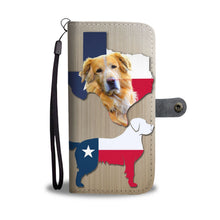 Load image into Gallery viewer, Cute Golden Retriever Dog Print Wallet Case-Free Shipping-TX State