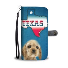 Load image into Gallery viewer, Cocker Spaniel Print Wallet Case-Free Shipping-TX State