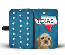 Load image into Gallery viewer, Cocker Spaniel Print Wallet Case-Free Shipping-TX State