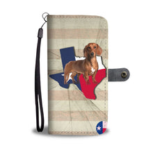 Load image into Gallery viewer, Cute Dachshund Dog Print Wallet Case-Free Shipping-TX State