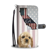 Load image into Gallery viewer, Cocker Spaniel Print Wallet Case-Free Shipping-CA State