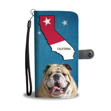 Load image into Gallery viewer, Bulldog Print Wallet Case-Free Shipping-CA State