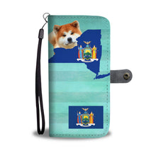 Load image into Gallery viewer, Cute Akita Dog Print Wallet Case-Free Shipping-NY State