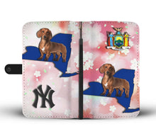 Load image into Gallery viewer, Cute Dachshund Dog Print Wallet Case-Free Shipping-NY State