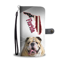 Load image into Gallery viewer, Bulldog Print Wallet Case-Free Shipping-FL State