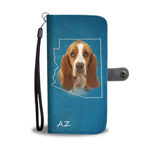 Load image into Gallery viewer, Cute Basset Hound Print Wallet Case- Free Shipping-AZ State