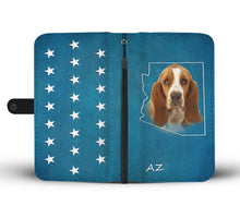 Load image into Gallery viewer, Cute Basset Hound Print Wallet Case- Free Shipping-AZ State