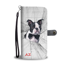 Load image into Gallery viewer, Boston Terrier On White Print Wallet Case- Free Shipping-AZ State