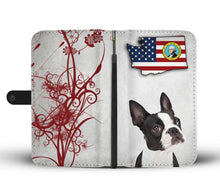 Load image into Gallery viewer, Boston Terrier Print Wallet Case-Free Shipping-WA State