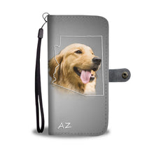 Load image into Gallery viewer, Cute Golden Retriever Print Wallet Case- Free Shipping-AZ State