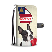 Load image into Gallery viewer, Boston Terrier Print Wallet Case-Free Shipping-GA State