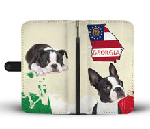 Load image into Gallery viewer, Boston Terrier Print Wallet Case-Free Shipping-GA State