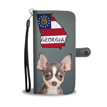 Load image into Gallery viewer, Chihuahua Print Wallet Case-Free Shipping-GA State
