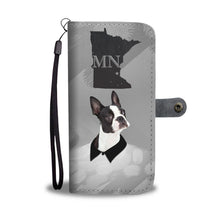 Load image into Gallery viewer, Boston Terrier Print Wallet Case-Free Shipping-MN State