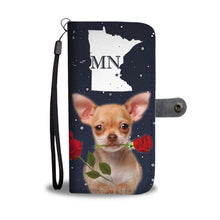 Load image into Gallery viewer, Chihuahua With Rose Print Wallet Case-Free Shipping-MN State