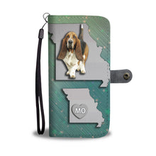 Load image into Gallery viewer, Cute Basset Hound Print Wallet Case-Free Shipping-MO State
