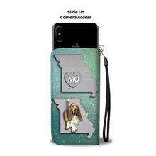 Load image into Gallery viewer, Cute Basset Hound Print Wallet Case-Free Shipping-MO State