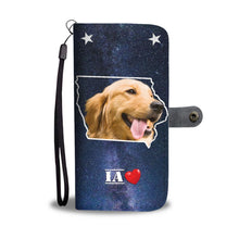 Load image into Gallery viewer, Cute Golden Retriever Print Wallet Case- Free Shipping-IA State