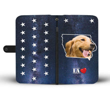 Load image into Gallery viewer, Cute Golden Retriever Print Wallet Case- Free Shipping-IA State