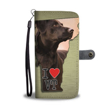 Load image into Gallery viewer, Chocolate Labrador Print Wallet Case-Free Shipping-VT State