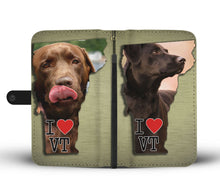 Load image into Gallery viewer, Chocolate Labrador Print Wallet Case-Free Shipping-VT State