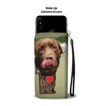 Load image into Gallery viewer, Chocolate Labrador Print Wallet Case-Free Shipping-VT State