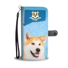 Load image into Gallery viewer, Cute Akita Dog Print Wallet Case-Free Shipping-CT State