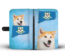 Load image into Gallery viewer, Cute Akita Dog Print Wallet Case-Free Shipping-CT State
