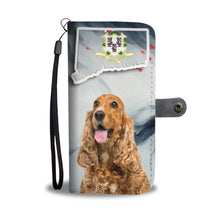 Load image into Gallery viewer, Cocker Spaniel Print Wallet Case-Free Shipping-CT State