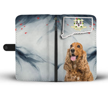 Load image into Gallery viewer, Cocker Spaniel Print Wallet Case-Free Shipping-CT State