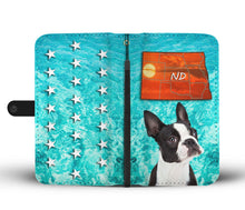 Load image into Gallery viewer, Boston Terrier Print Wallet Case- Free Shipping-ND State